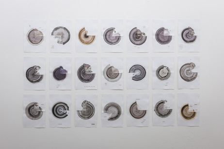 Anne-Chantal Pitteloud, Géologies, 2012, Installationsansicht Kunstverein Freiburg, 2016, Foto: Marc Doradzillo